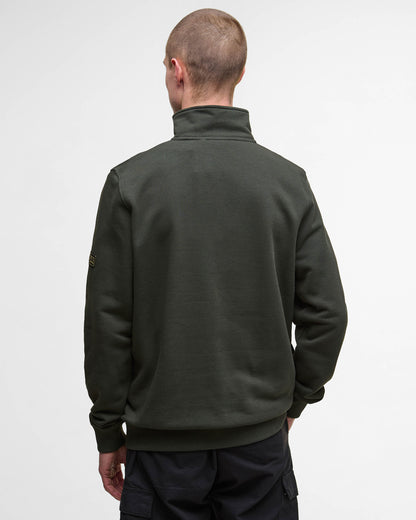Barbour International Outline Mens Funnel Neck Sweatshirt - Sage