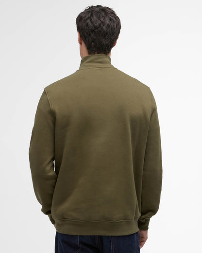Barbour International Rufforth Mens Half Zip Sweatshirt - Light Sage