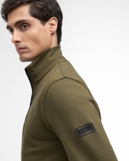 Barbour International Rufforth Mens Half Zip Sweatshirt - Light Sage