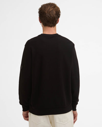 Barbour International Kaspian Mens Crewneck Sweatshirt - Black | CHO | Designer Mens Crewneck Sweatshirts