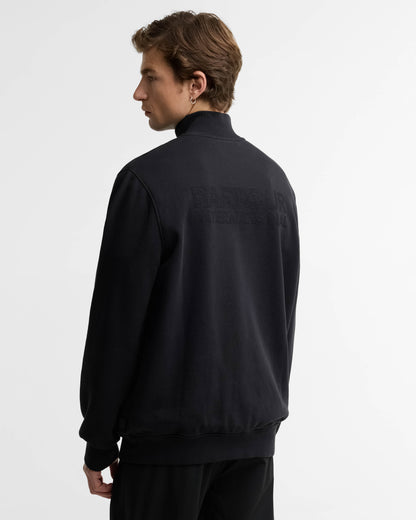Barbour International 90th Anniversary Mens Half Zip Sweatshirt - Black | CHO | Designer Mens Quarter Zip Sweatshirts
