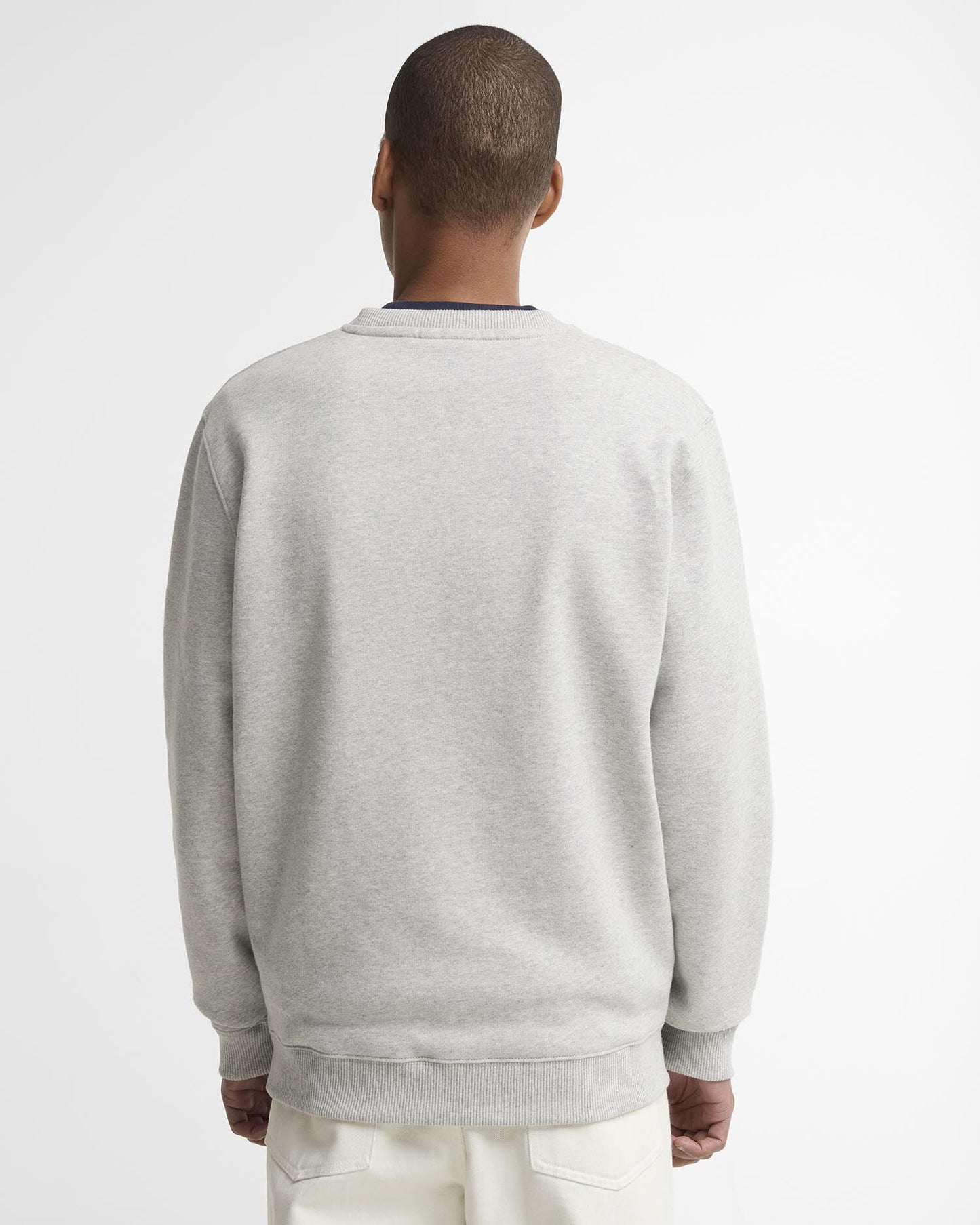 Barbour x Mul Mens Crewneck Sweatshirt - Grey Marl | CHO | Designer Mens Crew Neck Sweatshirts