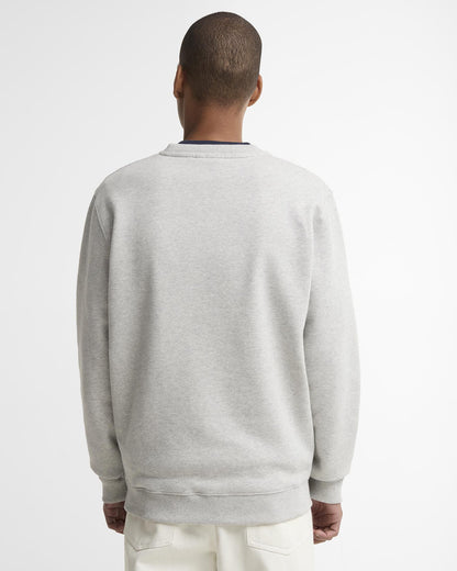 Barbour x Mul Mens Crewneck Sweatshirt - Grey Marl | CHO | Designer Mens Crew Neck Sweatshirts