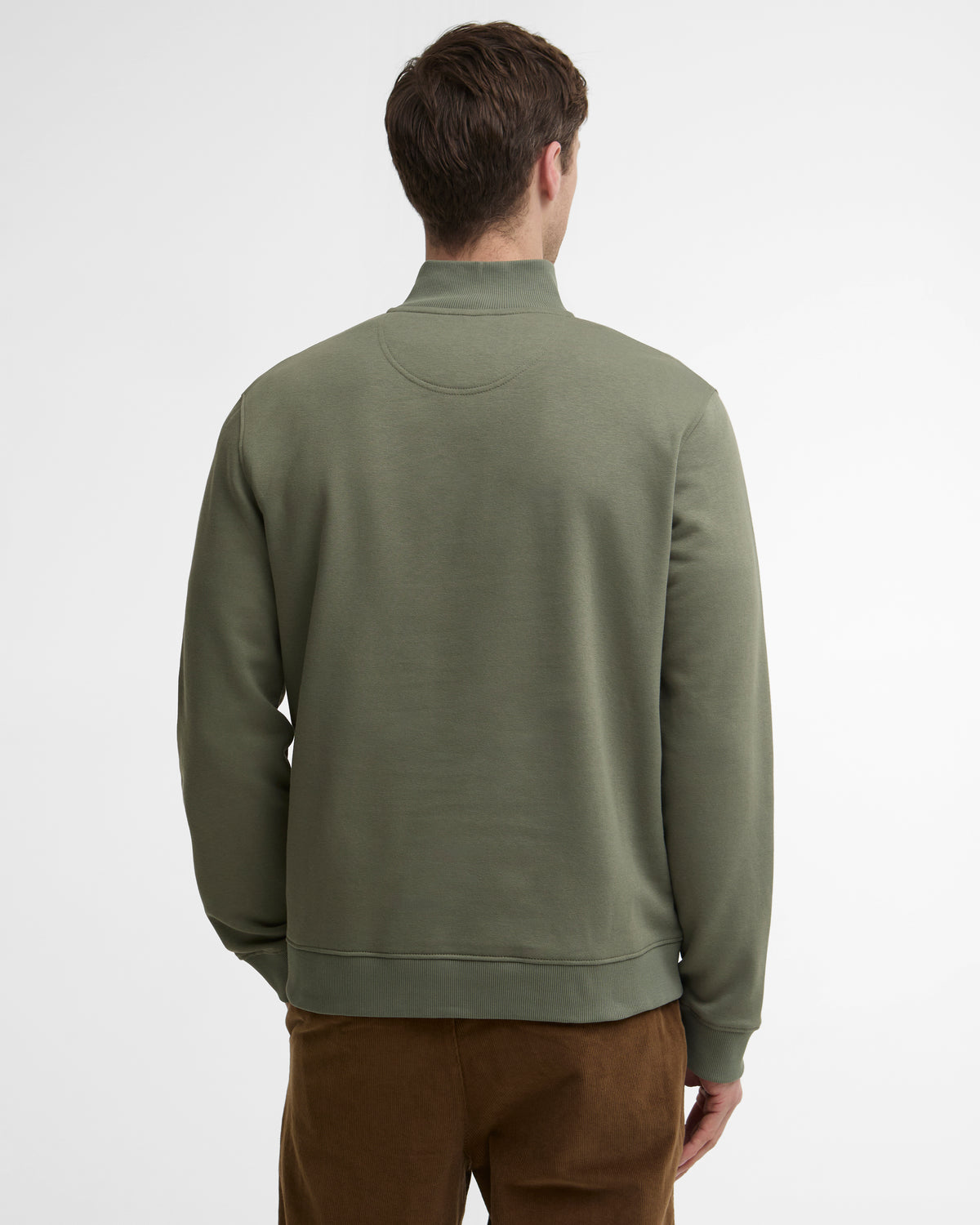 Barbour Desmond Mens Half Zip Sweatshirt - Agave Green | CHO | Designer Mens Quarter Zip Sweatshirts