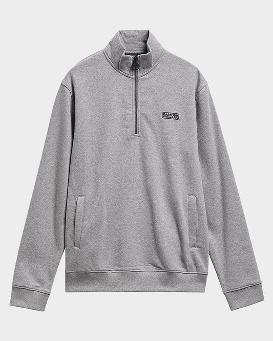 Barbour International Essential Mens Half Zip Sweatshirt - Anthracite Marl