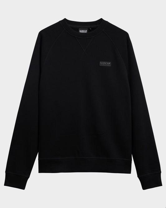 Barbour International Essential Mens Crew Neck Sweatshirt - Black/Pewter