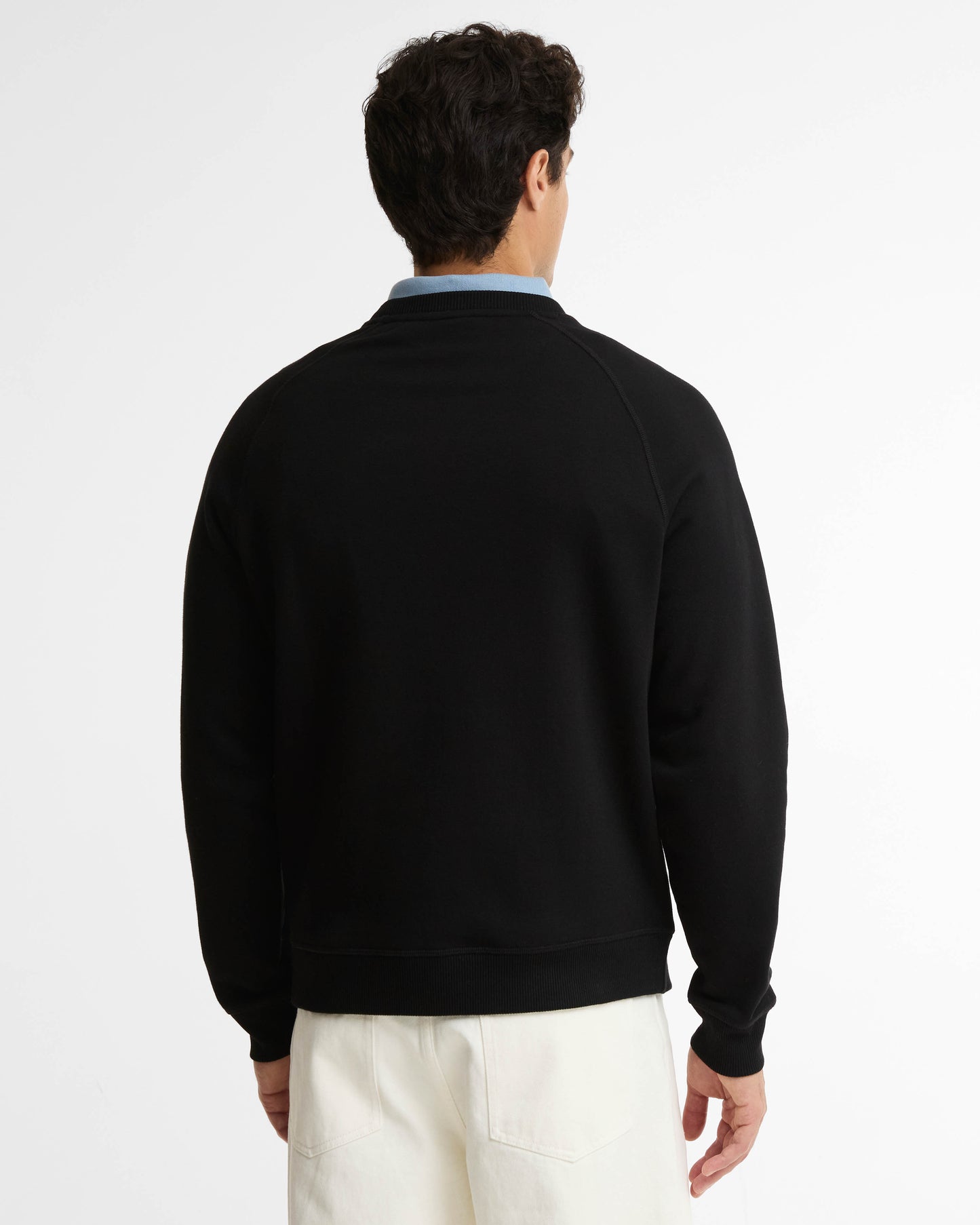 Barbour International Essential Mens Crew Neck Sweatshirt - Black/Pewter | CHO | Designer Mens Crew Neck Sweatshirts