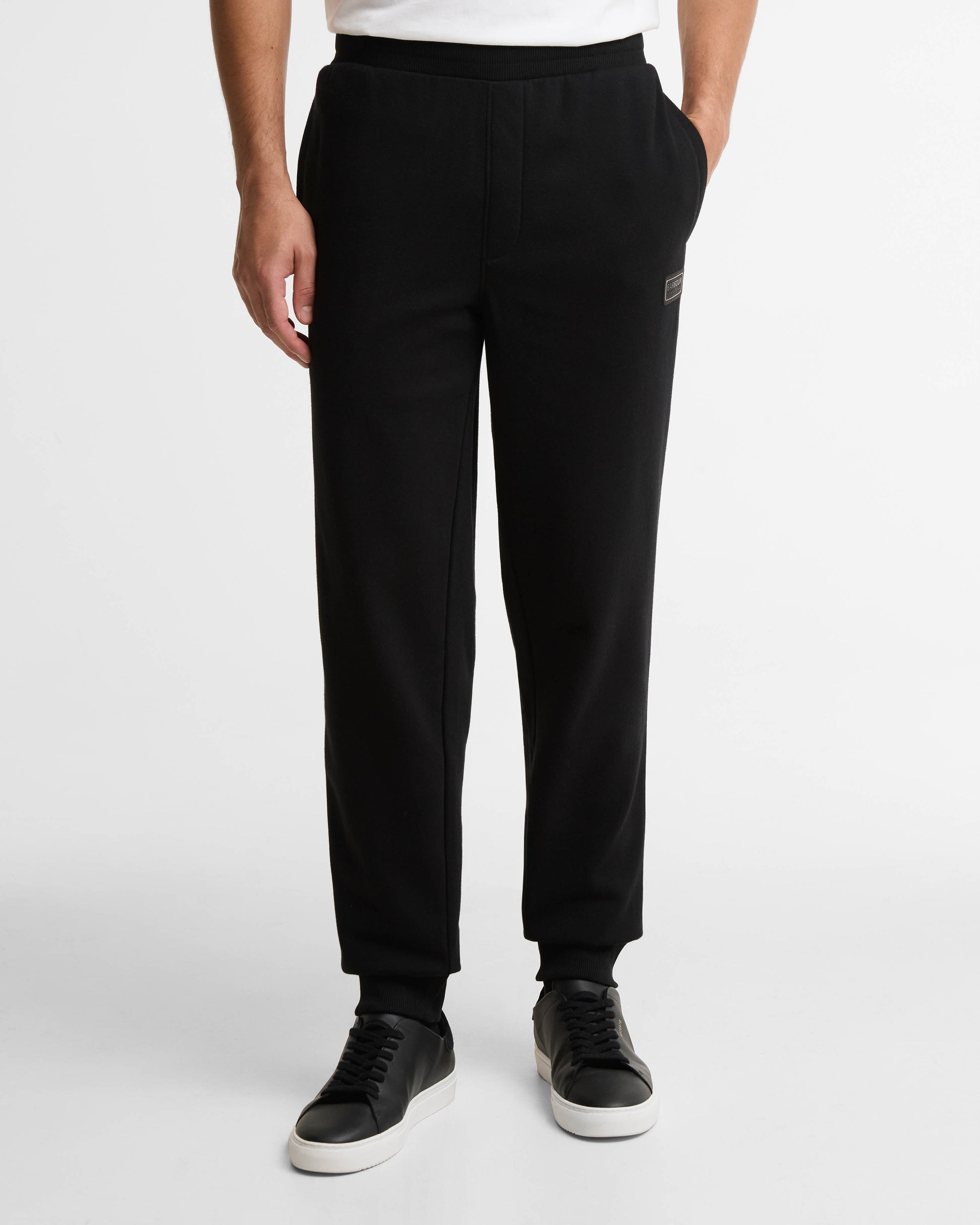 Barbour International Mens Pullover Hoodie and Joggers Tracksuit - Black | CHO | Designer Mens Tracksuits