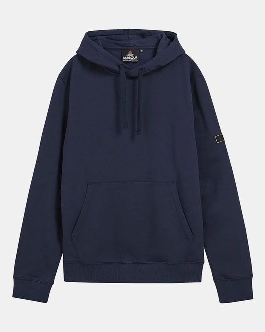 Barbour International Mens Pullover Hoodie and Joggers Tracksuit - Navy Blazer