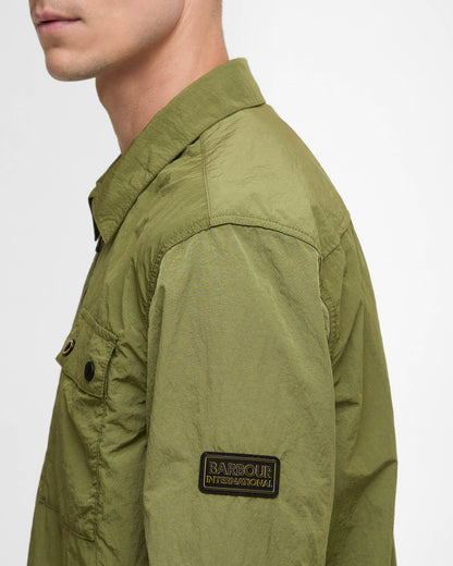 Barbour International Inline Mens Overshirt - Cable Olive