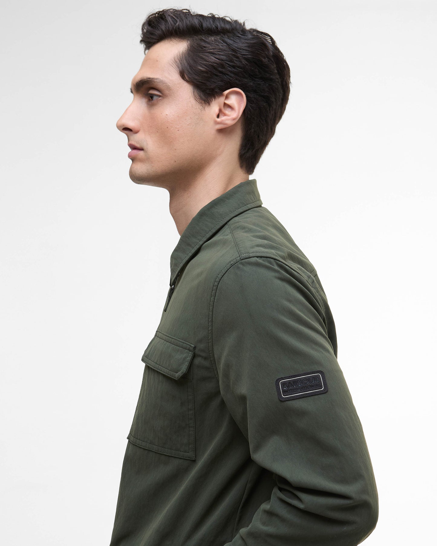 Barbour International Maze Peached Mens Overshirt - Sage