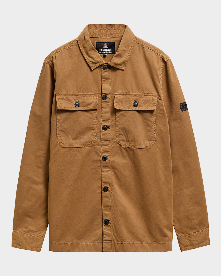 Barbour International Arlo Mens Overshirt - Butternut | CHO | Designer Mens Coats & Jackets
