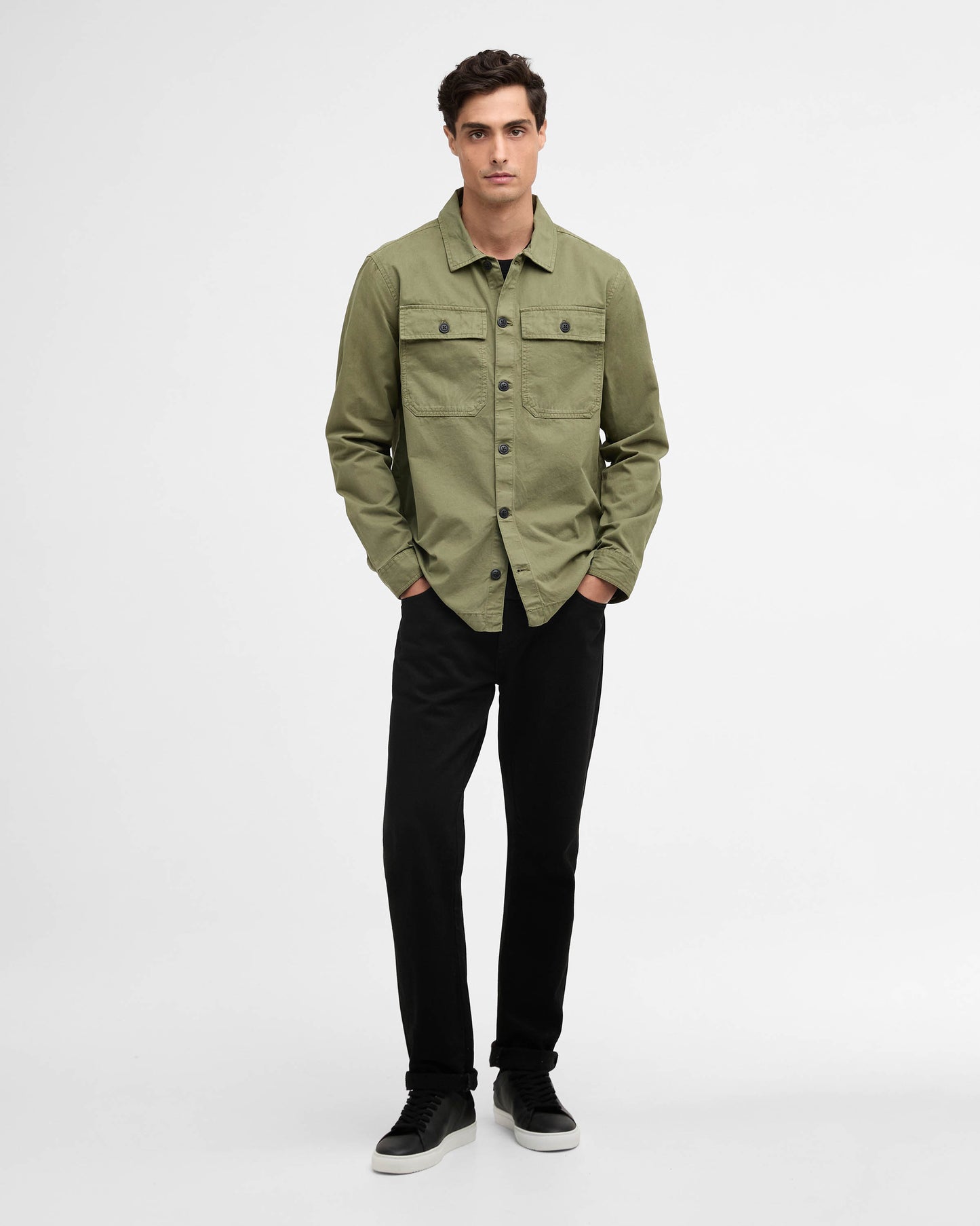 Barbour International Arlo Mens Overshirt - Burnt Olive