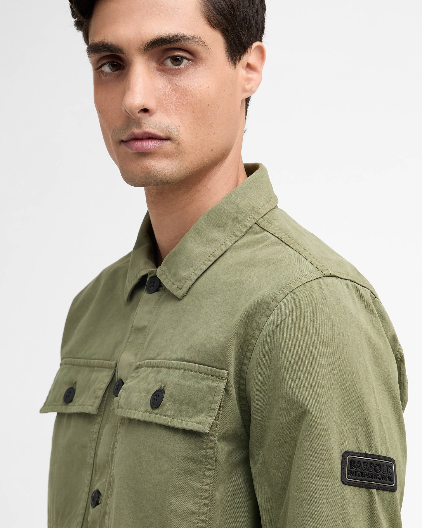Barbour International Arlo Mens Overshirt - Burnt Olive