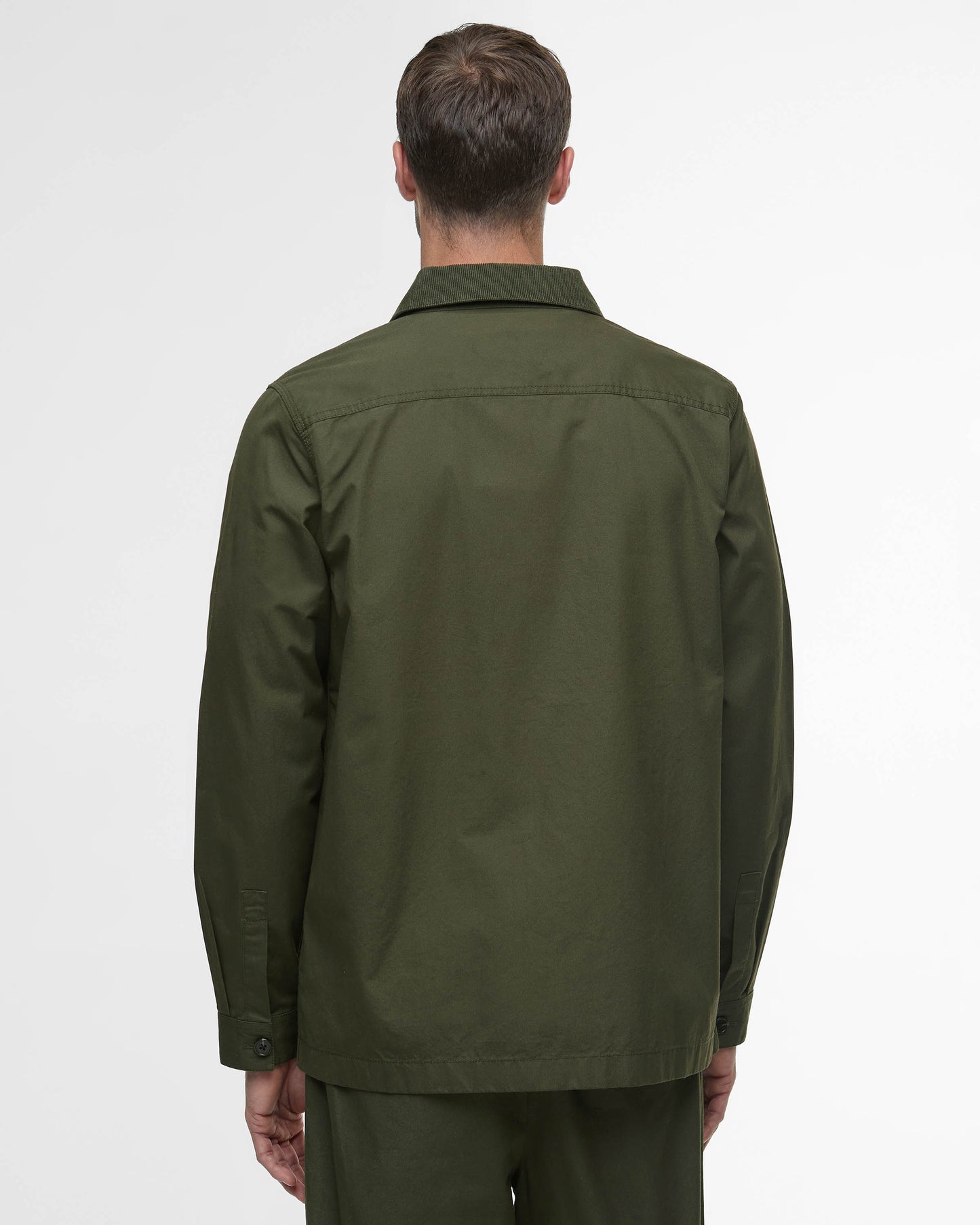 Barbour Cole Mens Tailored Fit Poplin Overshirt - Olive