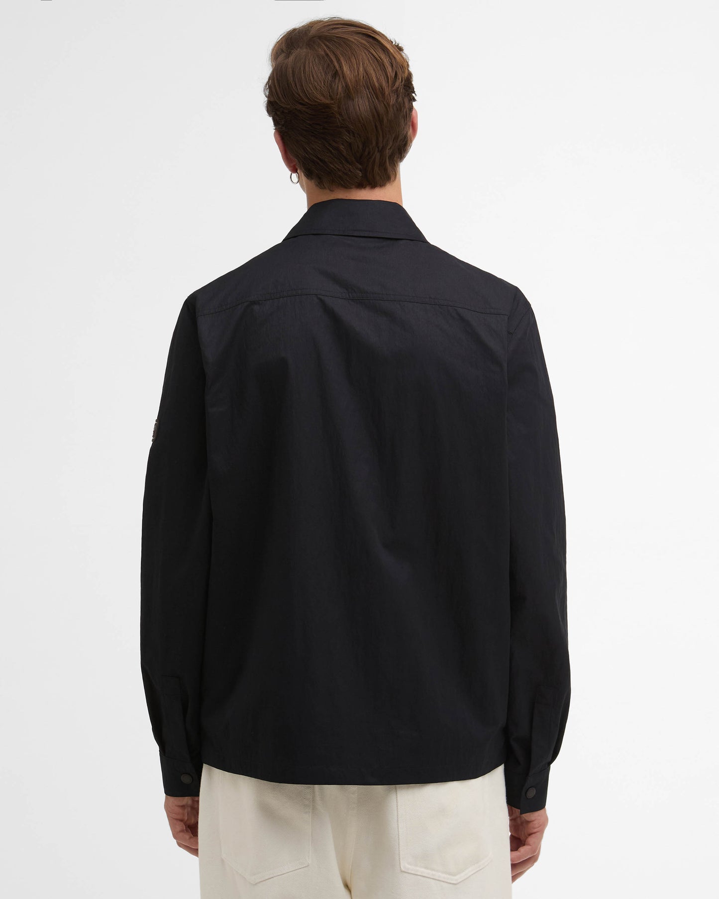 Barbour International Warren Mens Overshirt - Black | CHO | Designer Mens Overshirts