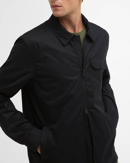 Barbour International Warren Mens Overshirt - Black | CHO | Designer Mens Overshirts