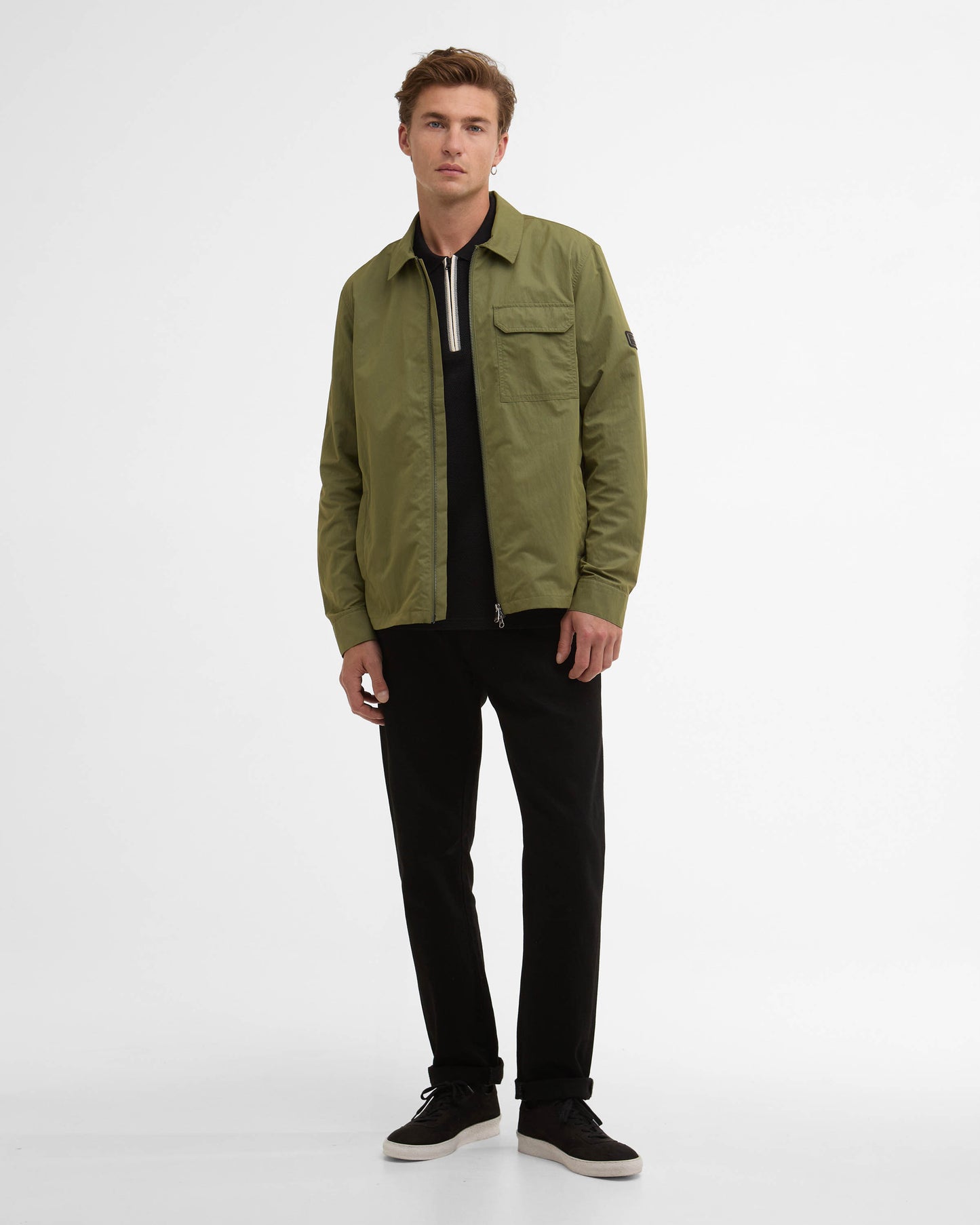 Barbour International Warren Mens Overshirt - Burnt Olive | CHO | Designer Mens Overshirts