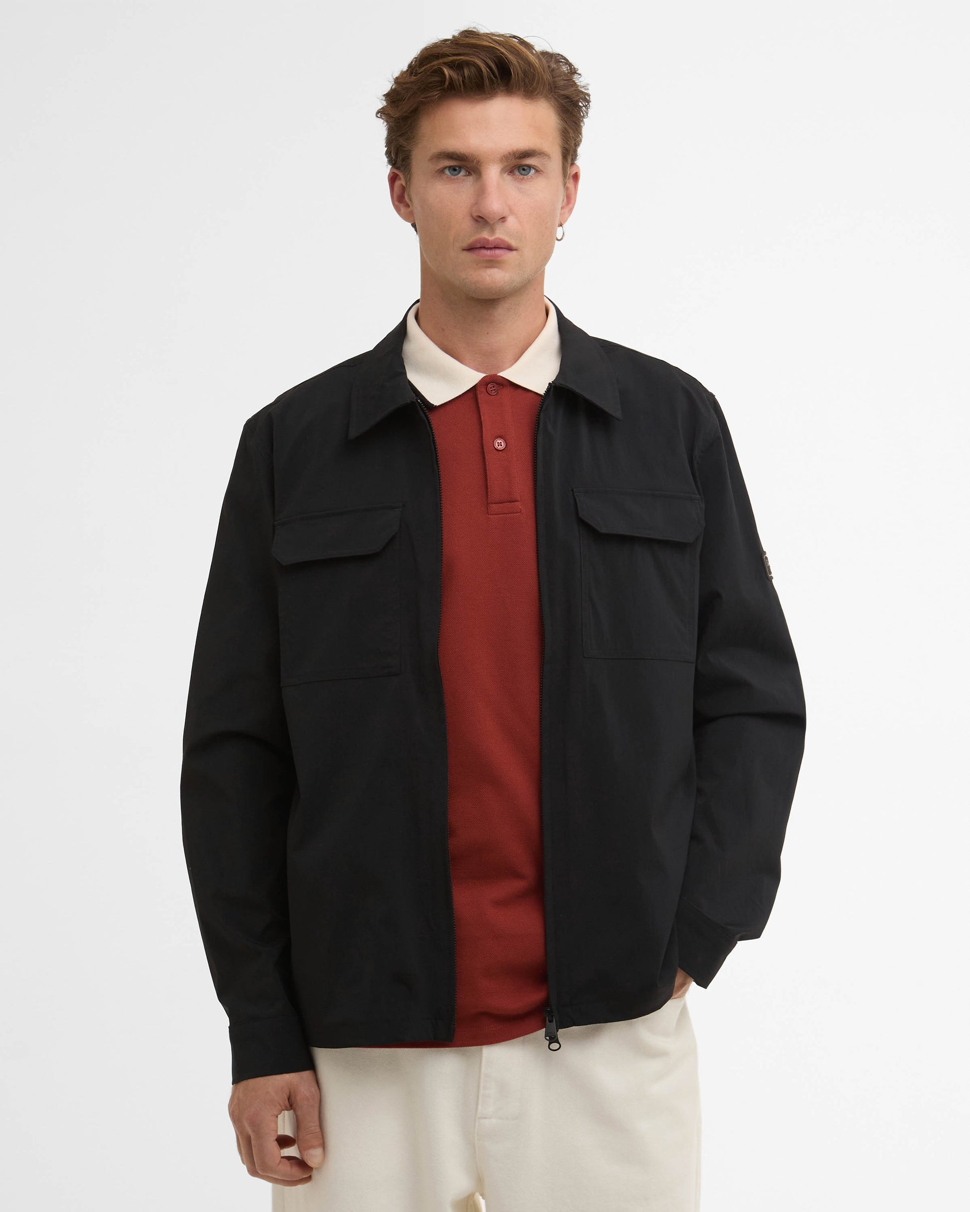 Barbour International Tucson Mens Overshirt - Black | CHO | Designer Mens Overshirts