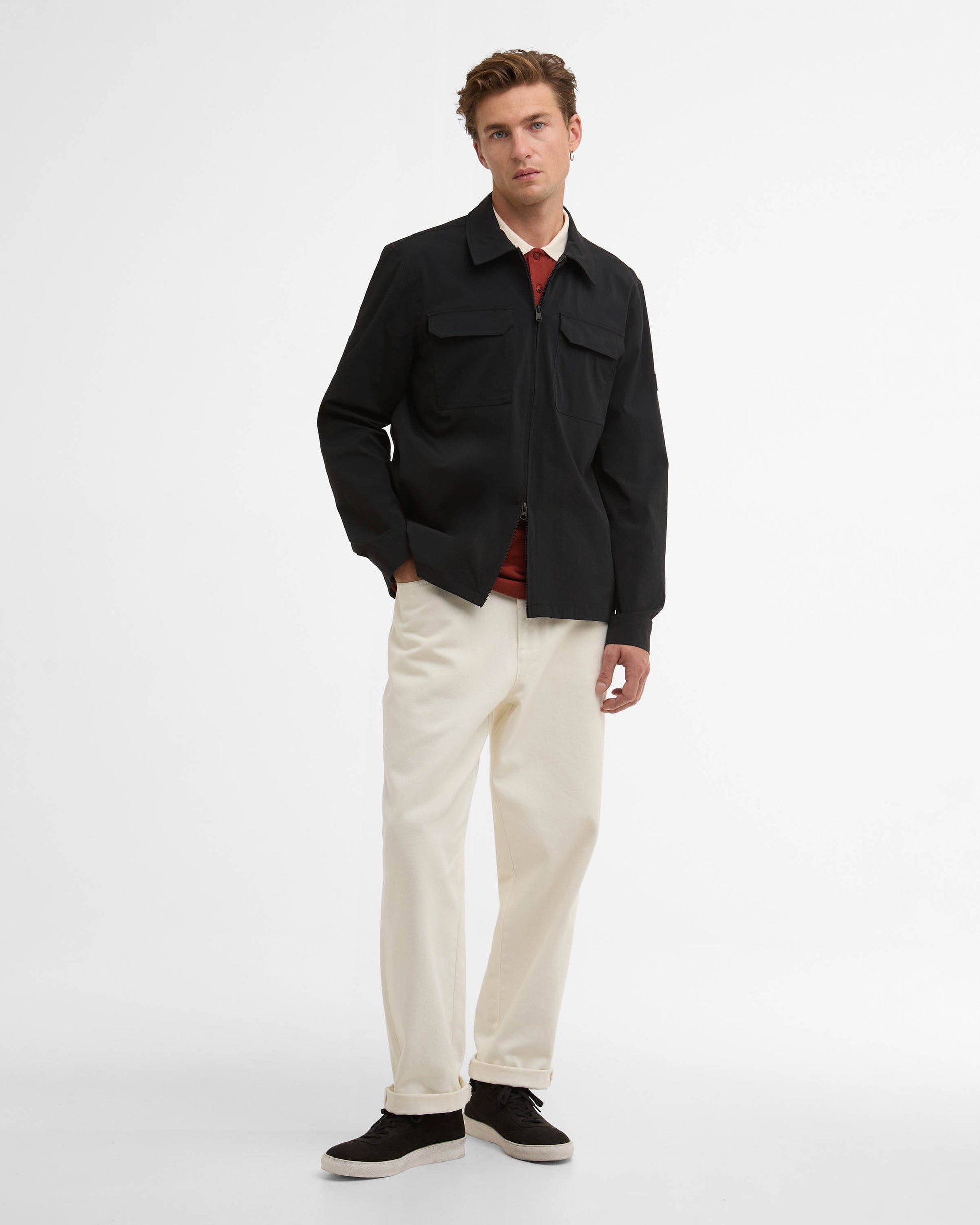 Barbour International Tucson Mens Overshirt - Black | CHO | Designer Mens Overshirts