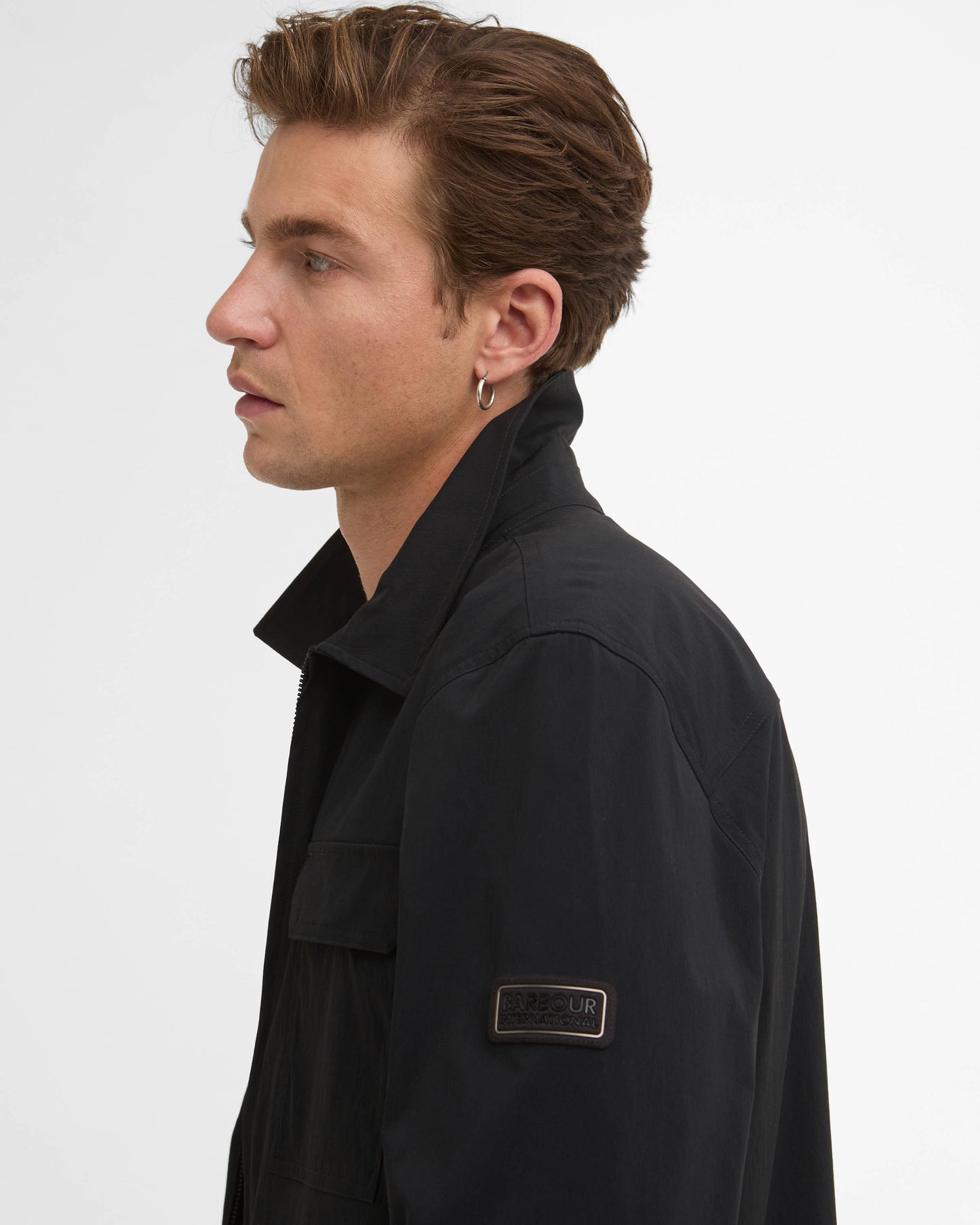 Barbour International Tucson Mens Overshirt - Black | CHO | Designer Mens Overshirts