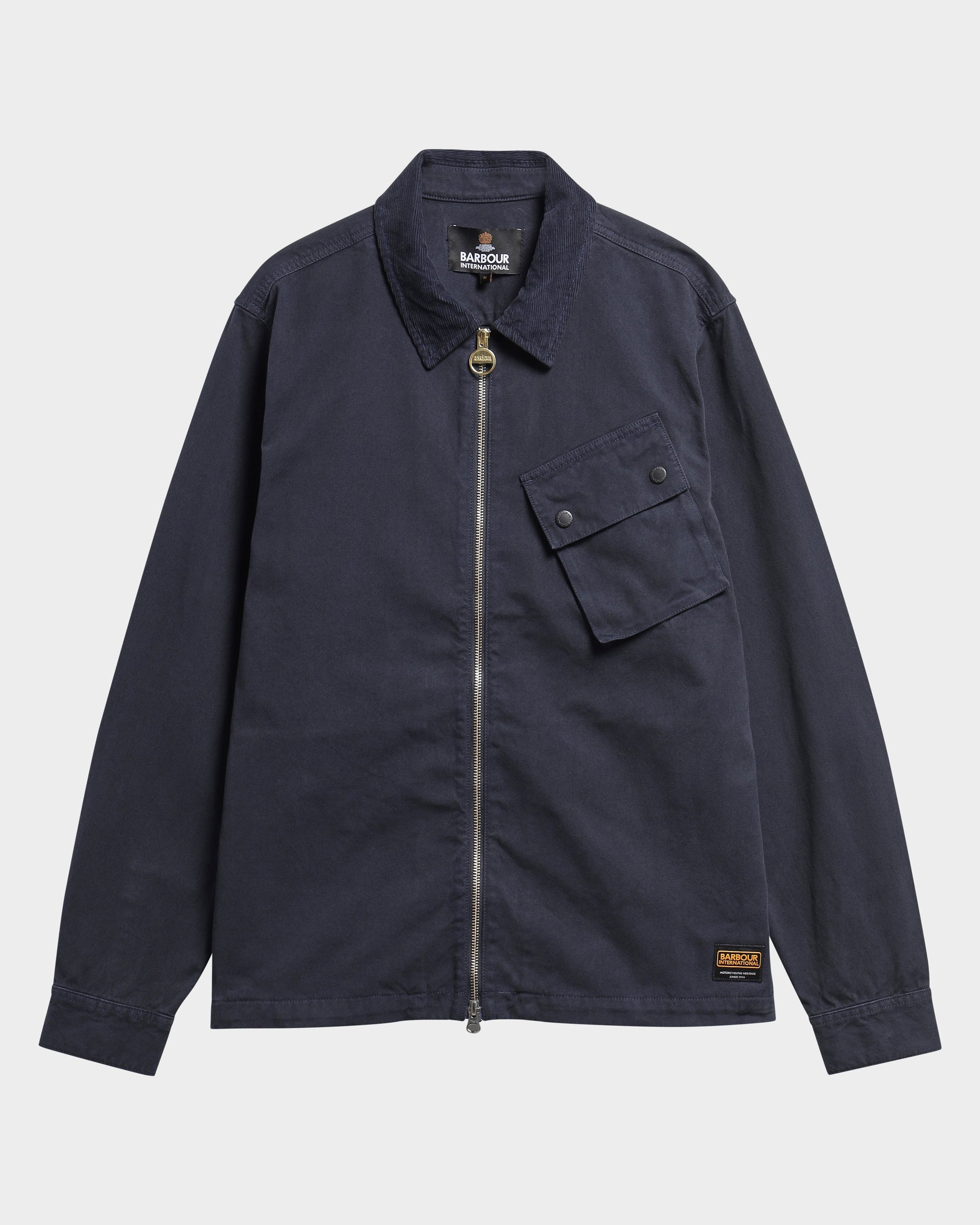 Barbour International A7 Mens Overshirt - Navy | CHO | Designer Mens Overshirts