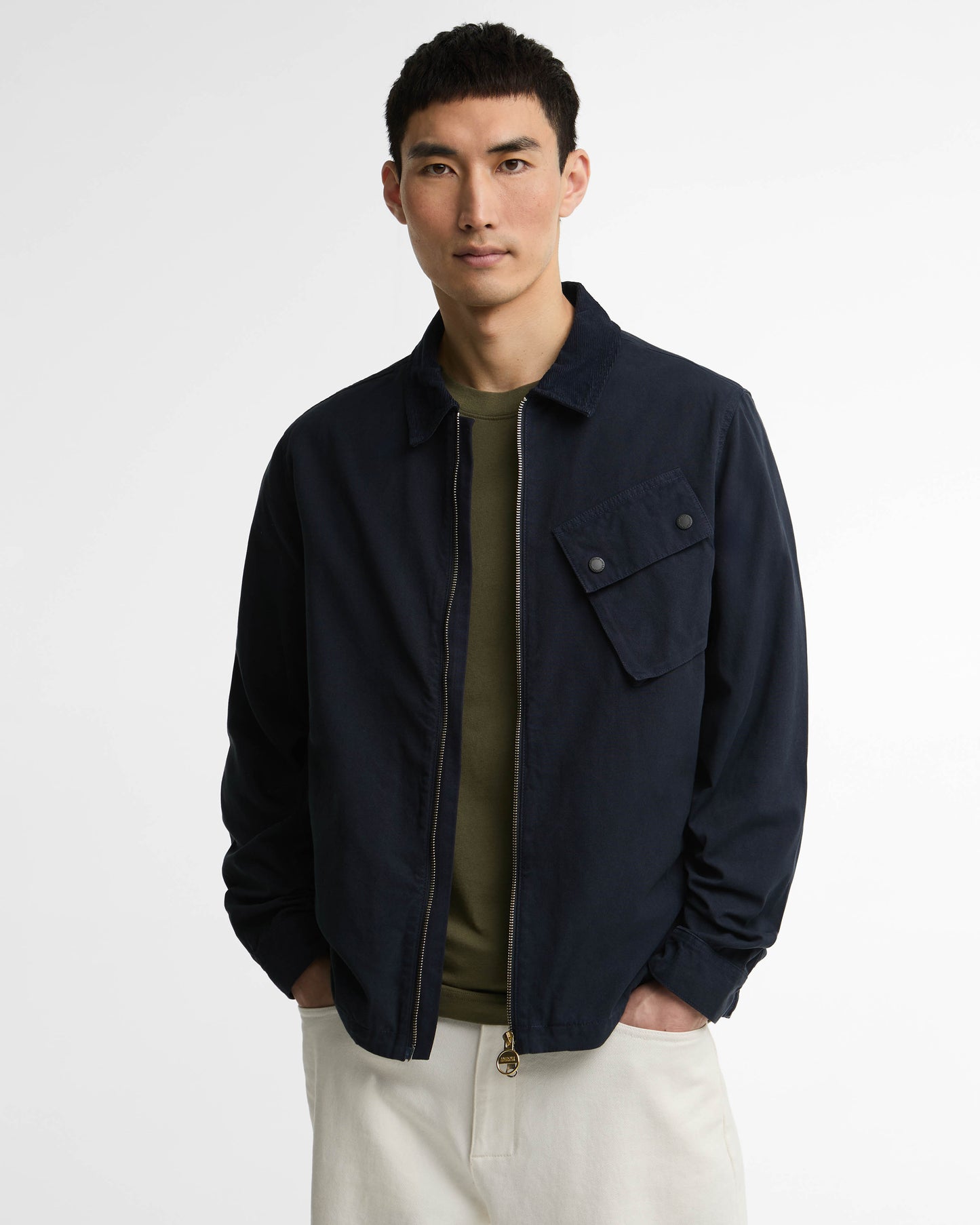Barbour International A7 Mens Overshirt - Navy | CHO | Designer Mens Overshirts