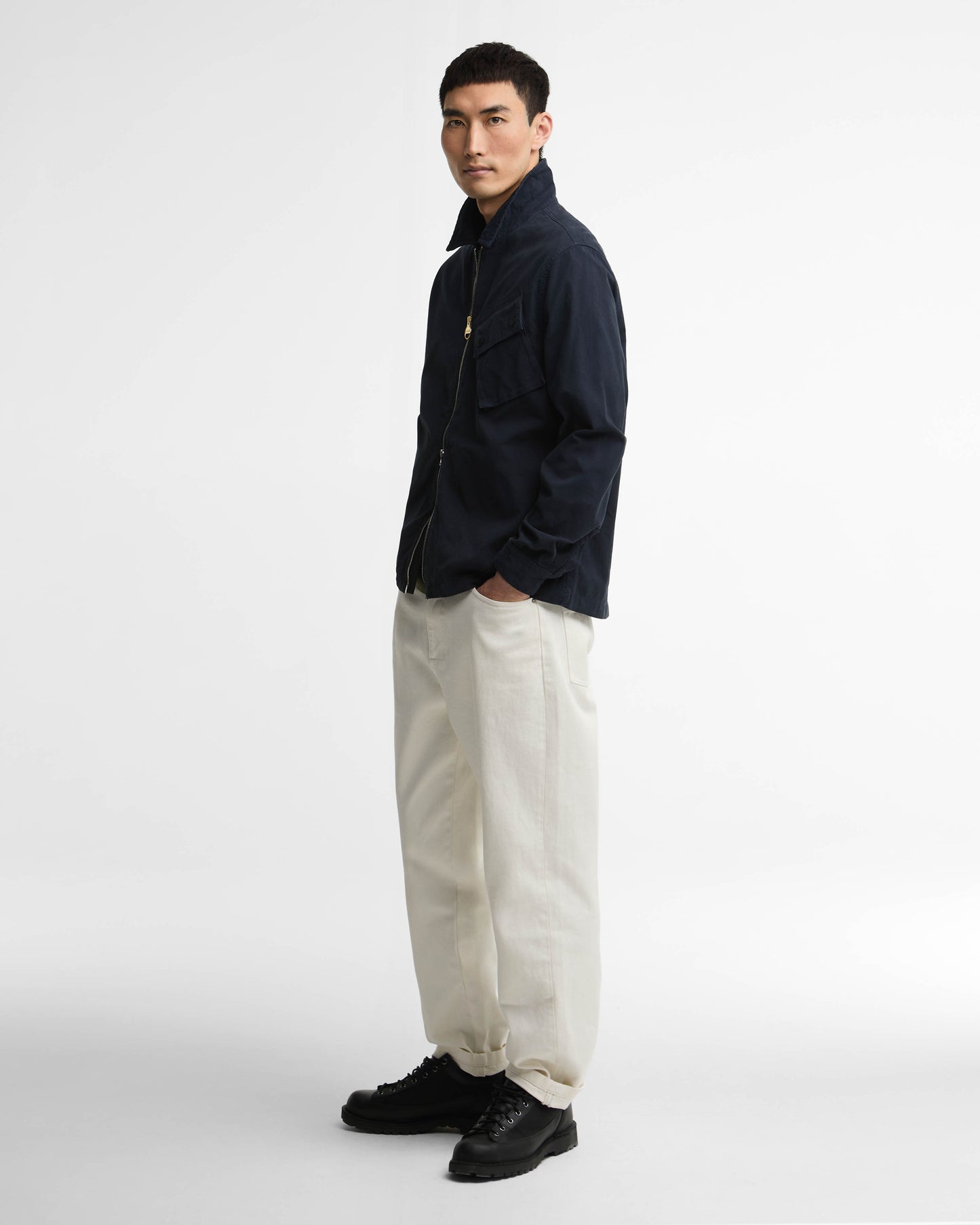 Barbour International A7 Mens Overshirt - Navy | CHO | Designer Mens Overshirts