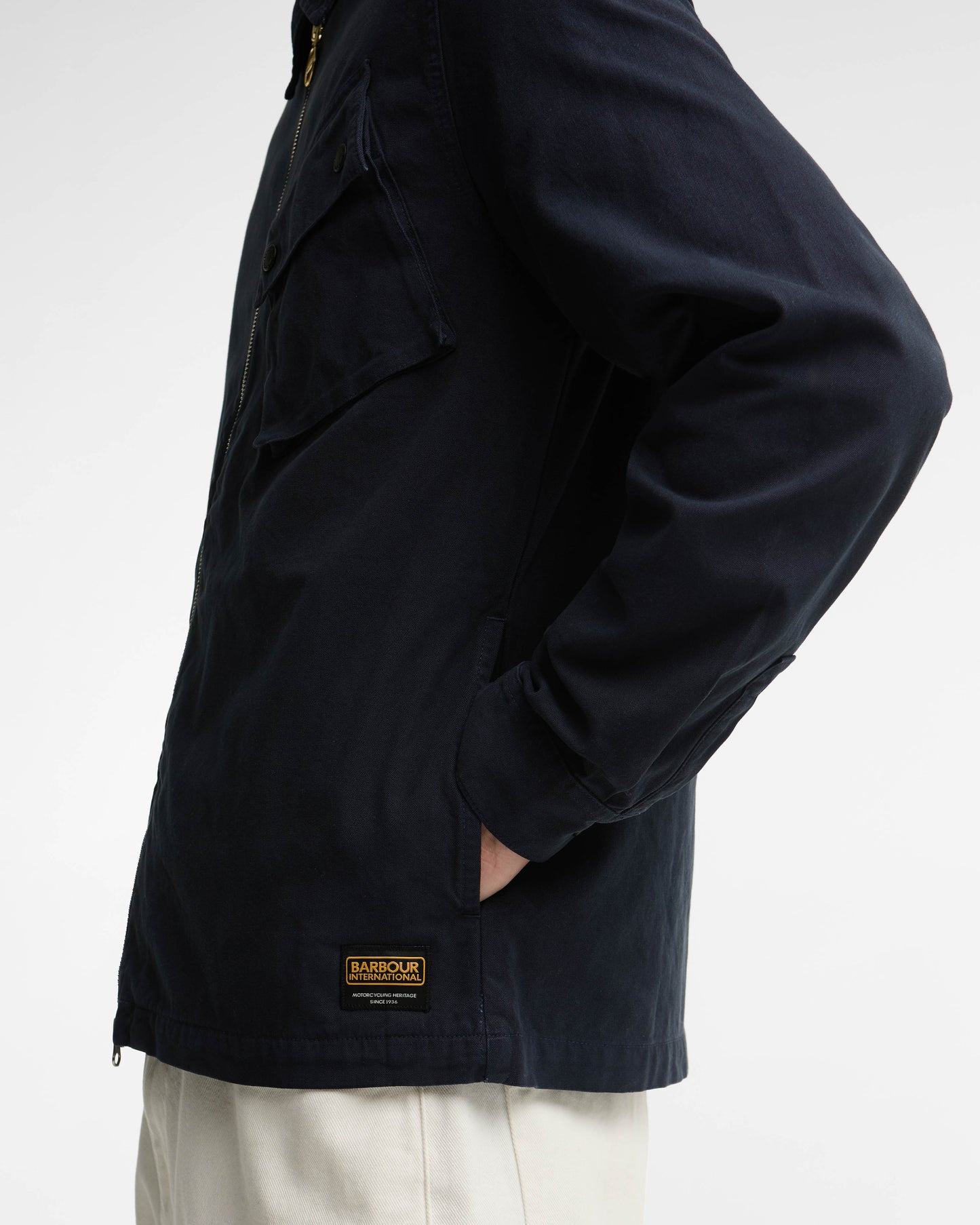 Barbour International A7 Mens Overshirt - Navy | CHO | Designer Mens Overshirts