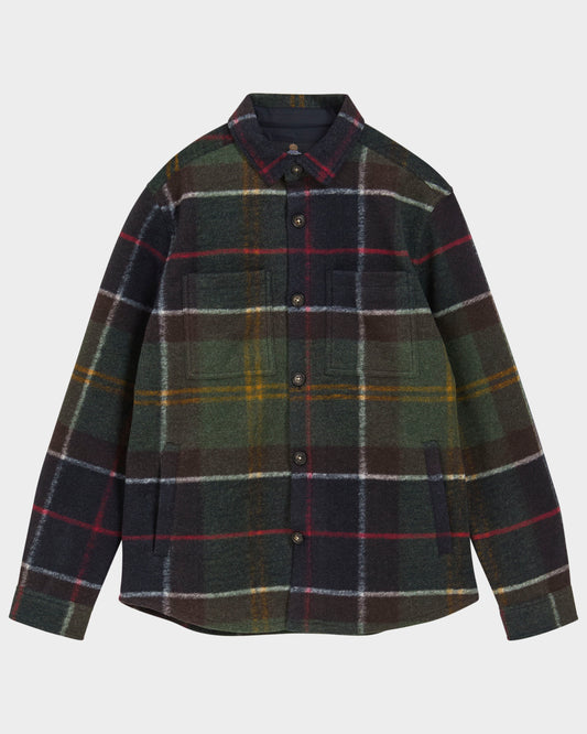 Barbour Woodlane Mens Brushed Check Overshirt - Classic Tartan | CHO | Designer Mens Overshirts