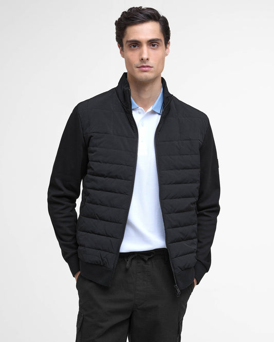 Barbour International Collins Mens Baffle Quilted Sweat - Black
