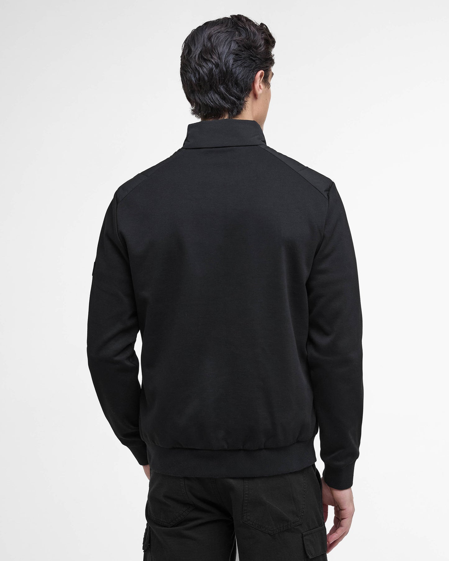 Barbour International Collins Mens Baffle Quilted Sweat - Black