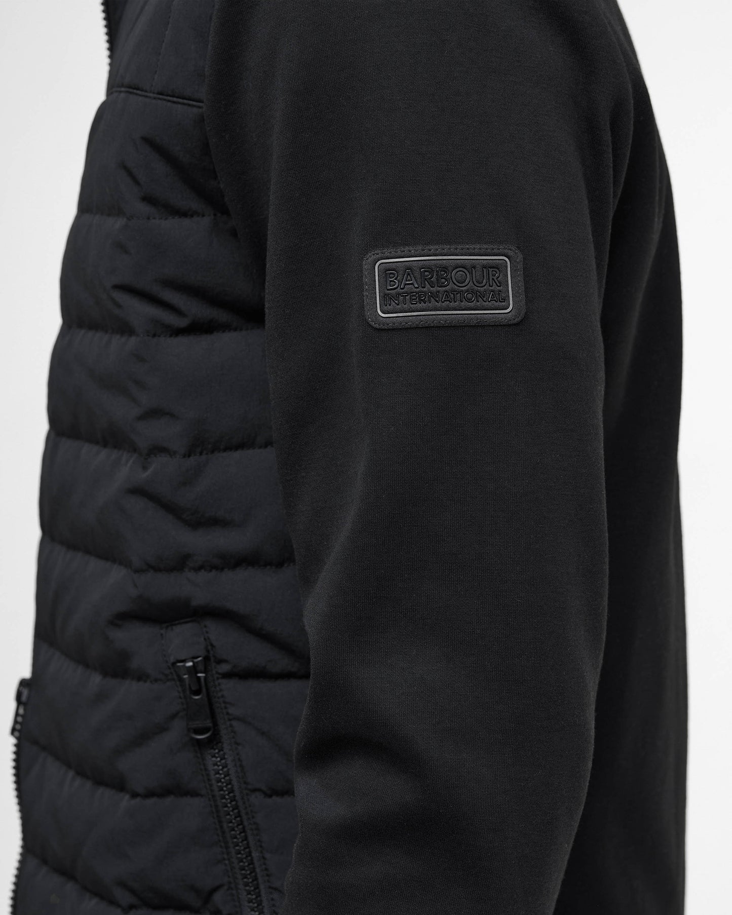 Barbour International Collins Mens Baffle Quilted Sweat - Black