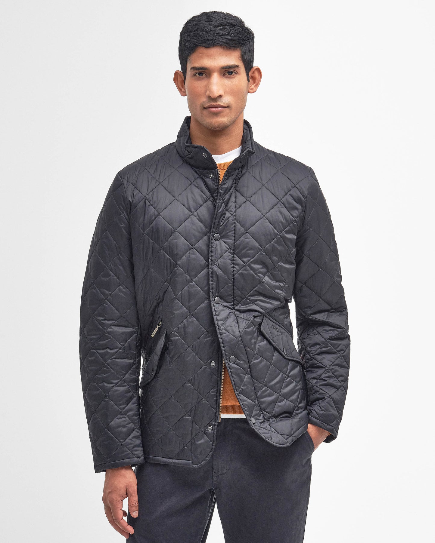 Barbour Flyweight Chelsea Mens Quilted Jacket - Black | CHO | Designer Mens Padded Jackets