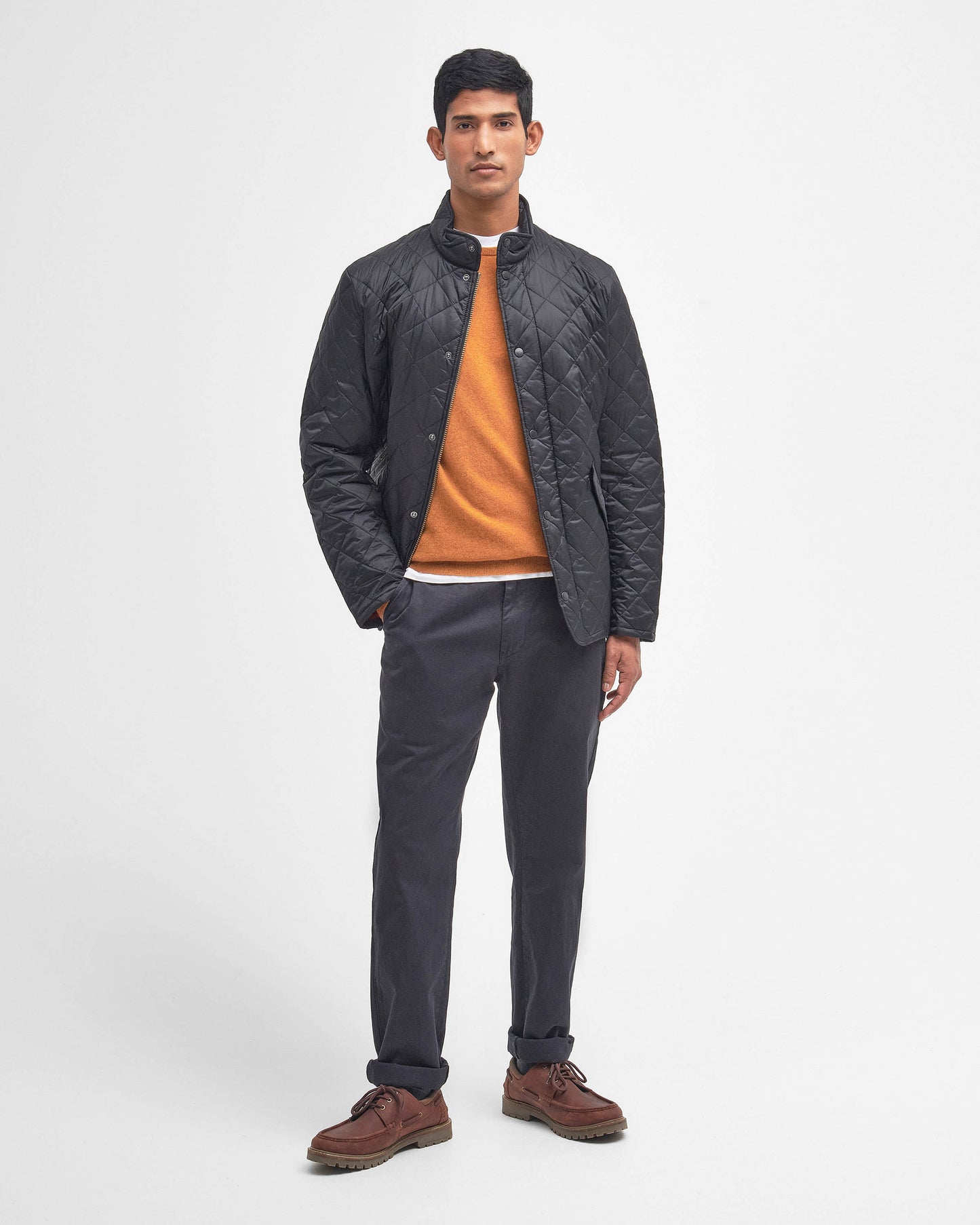 Barbour Flyweight Chelsea Mens Quilted Jacket - Black | CHO | Designer Mens Padded Jackets