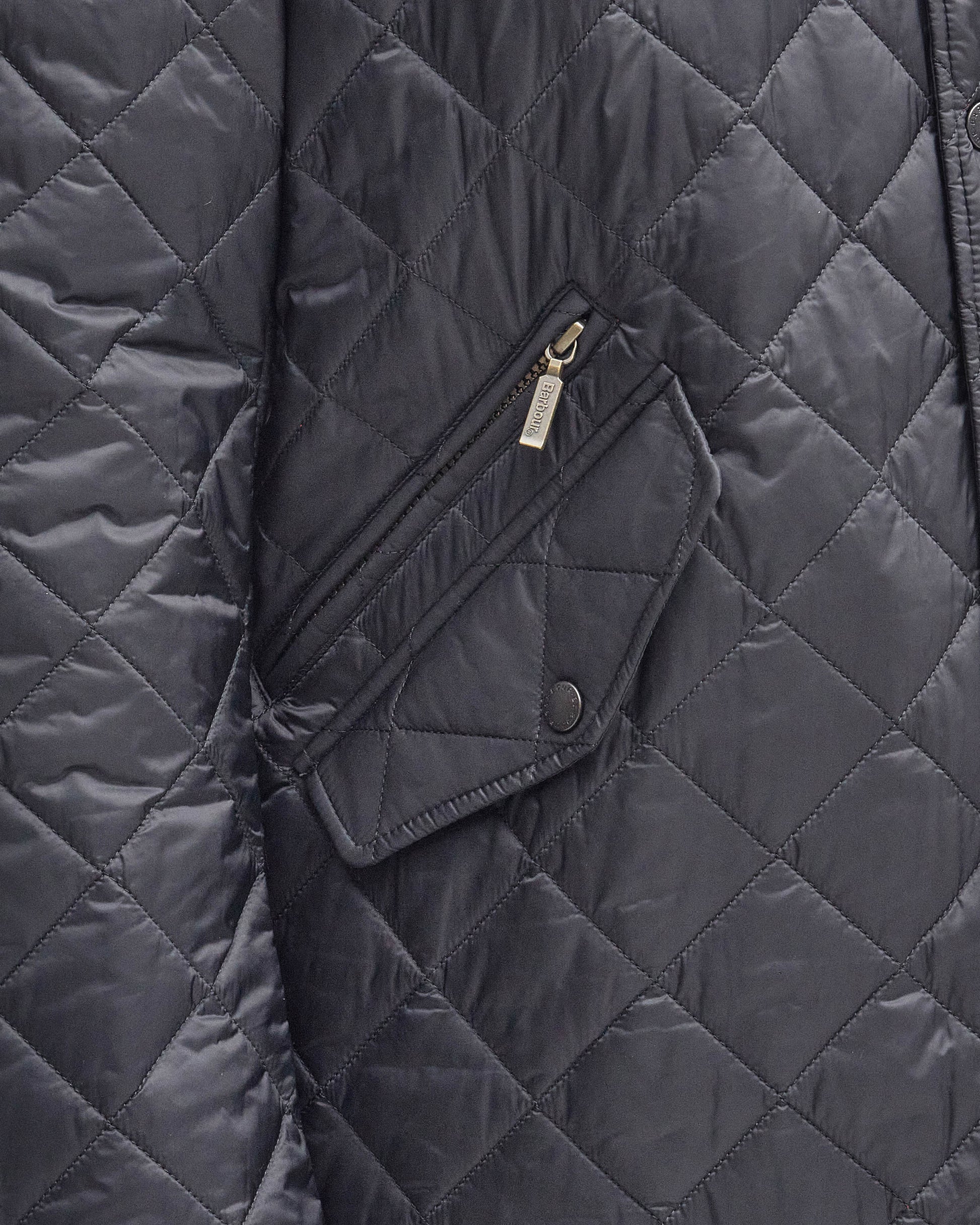 Barbour Flyweight Chelsea Mens Quilted Jacket - Black | CHO | Designer Mens Padded Jackets