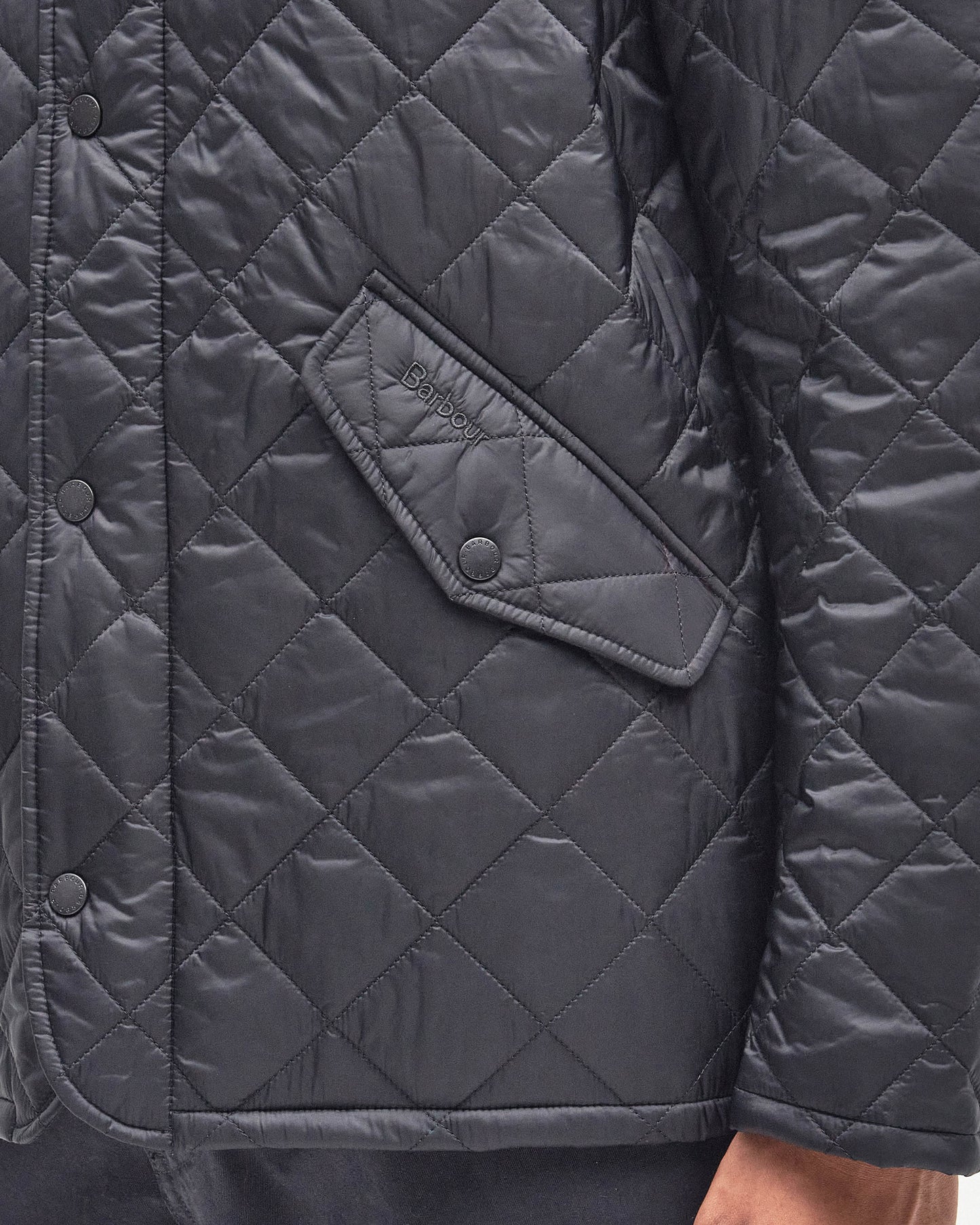 Barbour Flyweight Chelsea Mens Quilted Jacket - Black | CHO | Designer Mens Padded Jackets