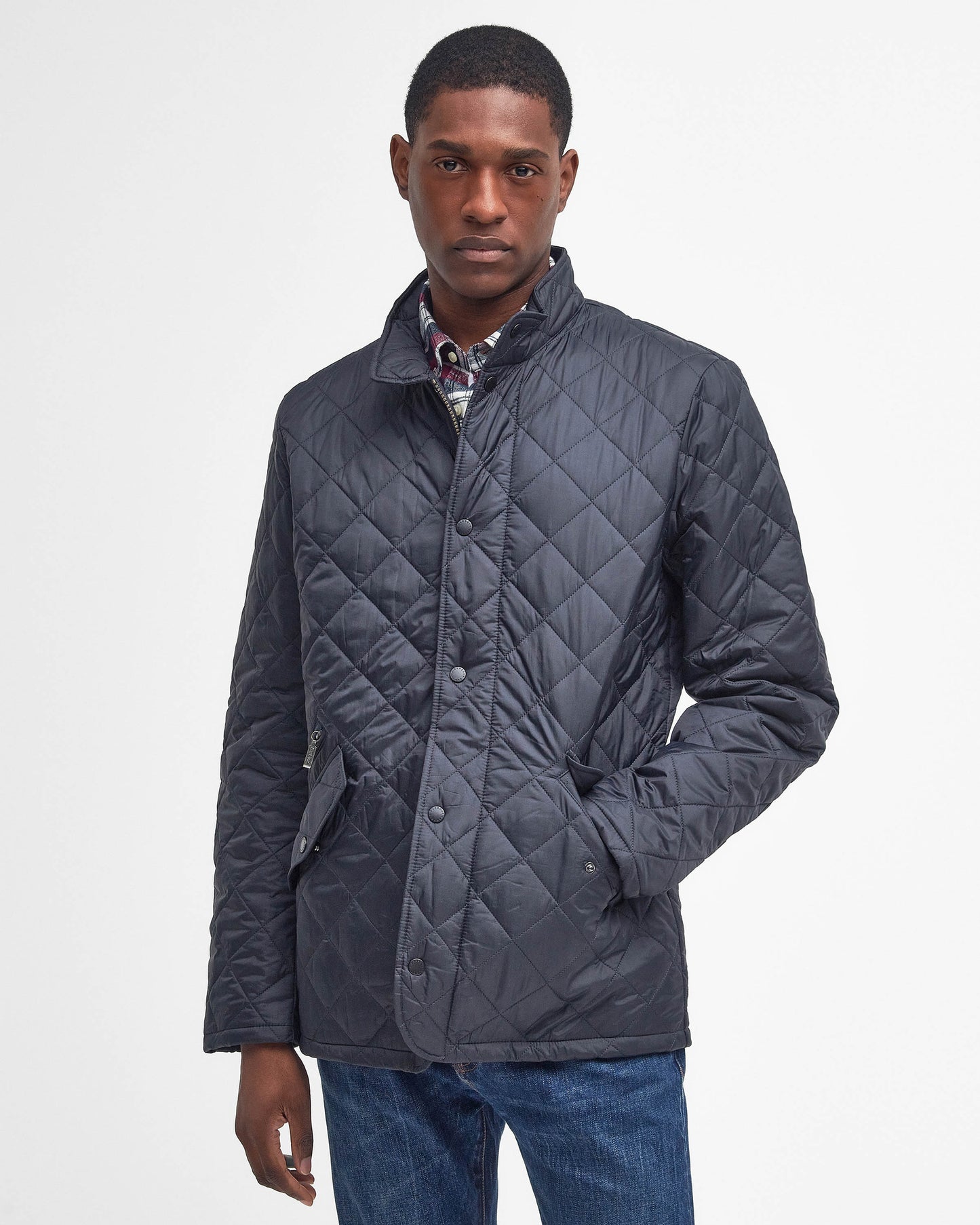 Barbour Flyweight Chelsea Mens Quilted Jacket - Navy | CHO | Designer Mens Padded Jackets