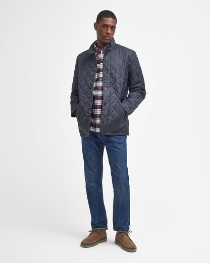 Barbour Flyweight Chelsea Mens Quilted Jacket - Navy | CHO | Designer Mens Padded Jackets