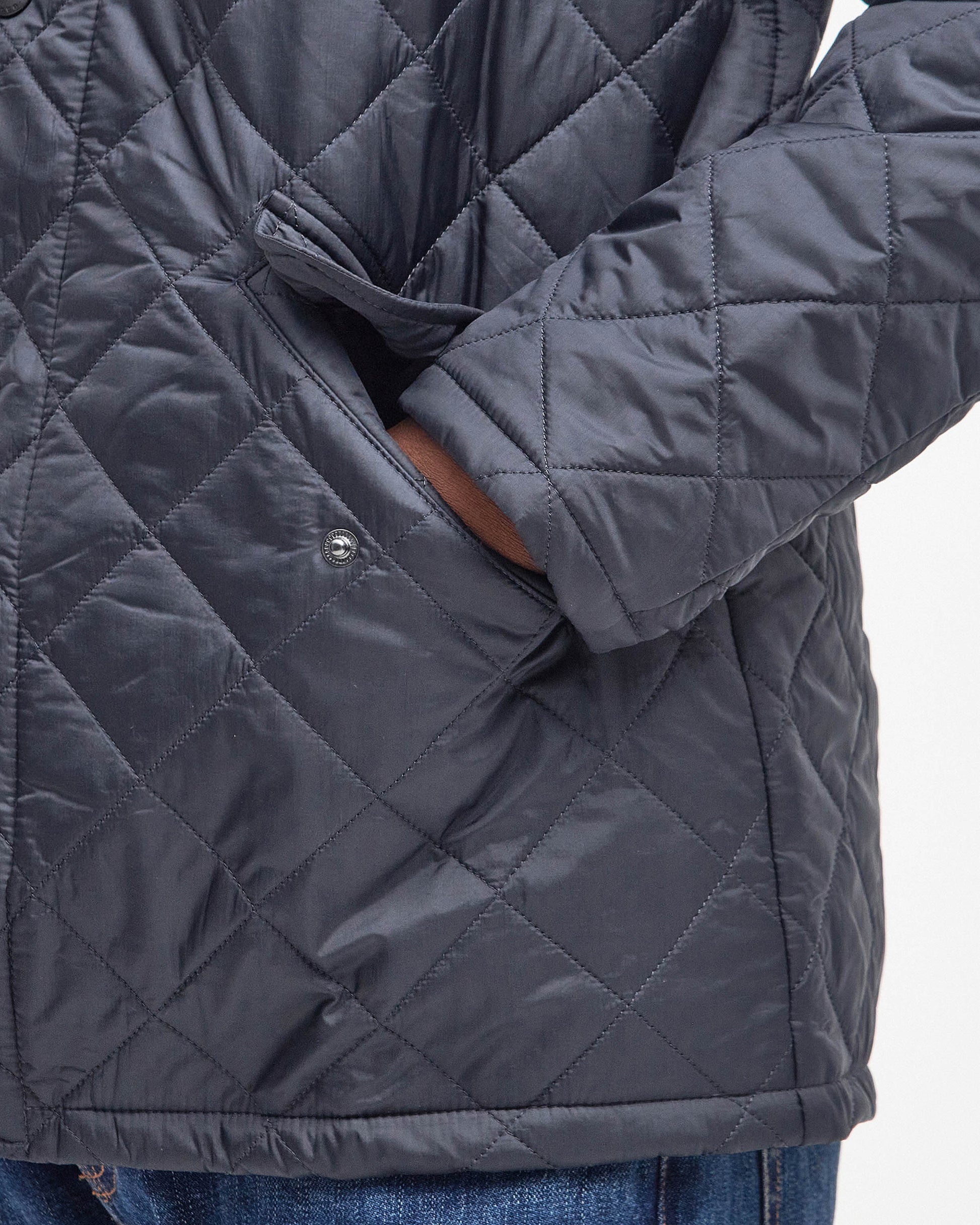Barbour Flyweight Chelsea Mens Quilted Jacket - Navy | CHO | Designer Mens Padded Jackets