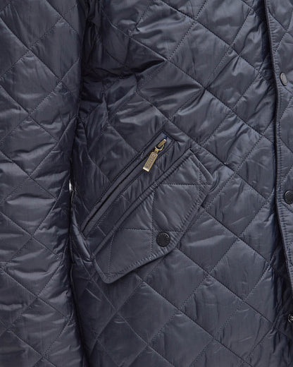 Barbour Flyweight Chelsea Mens Quilted Jacket - Navy | CHO | Designer Mens Padded Jackets