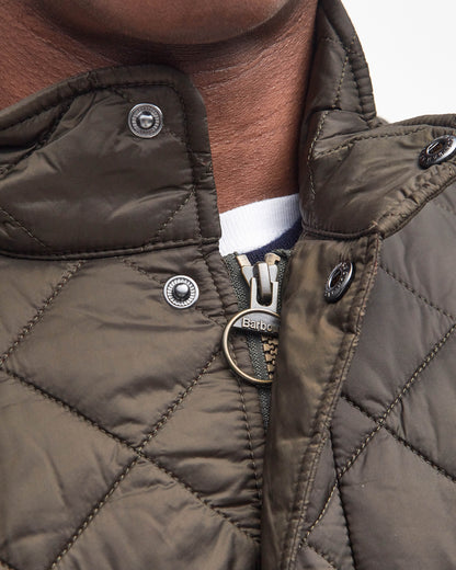 Barbour Flyweight Chelsea Mens Quilted Jacket - Olive | CHO | Designer Mens Padded Jackets