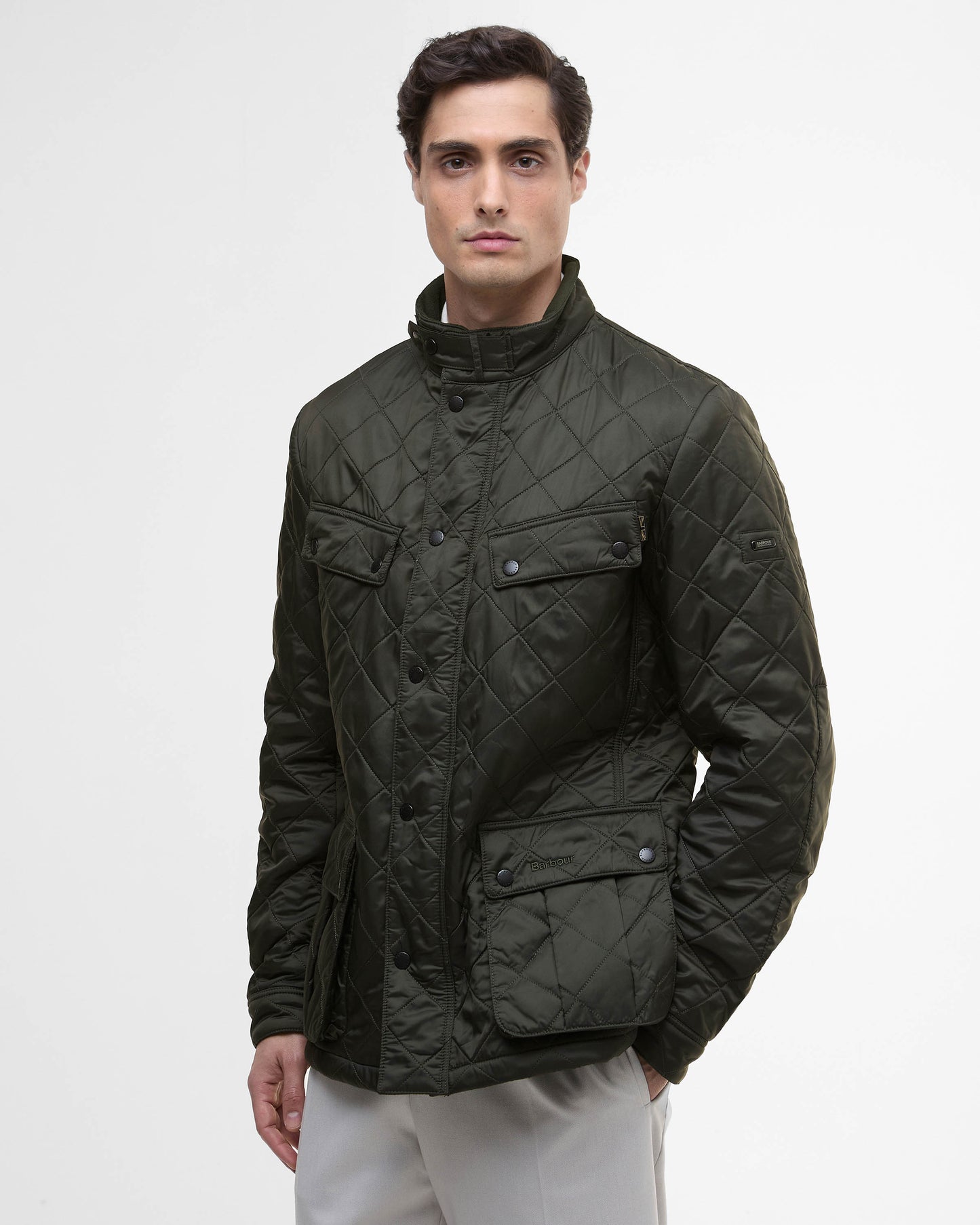 Barbour International Ariel Mens Polarquilt Jacket - Sage