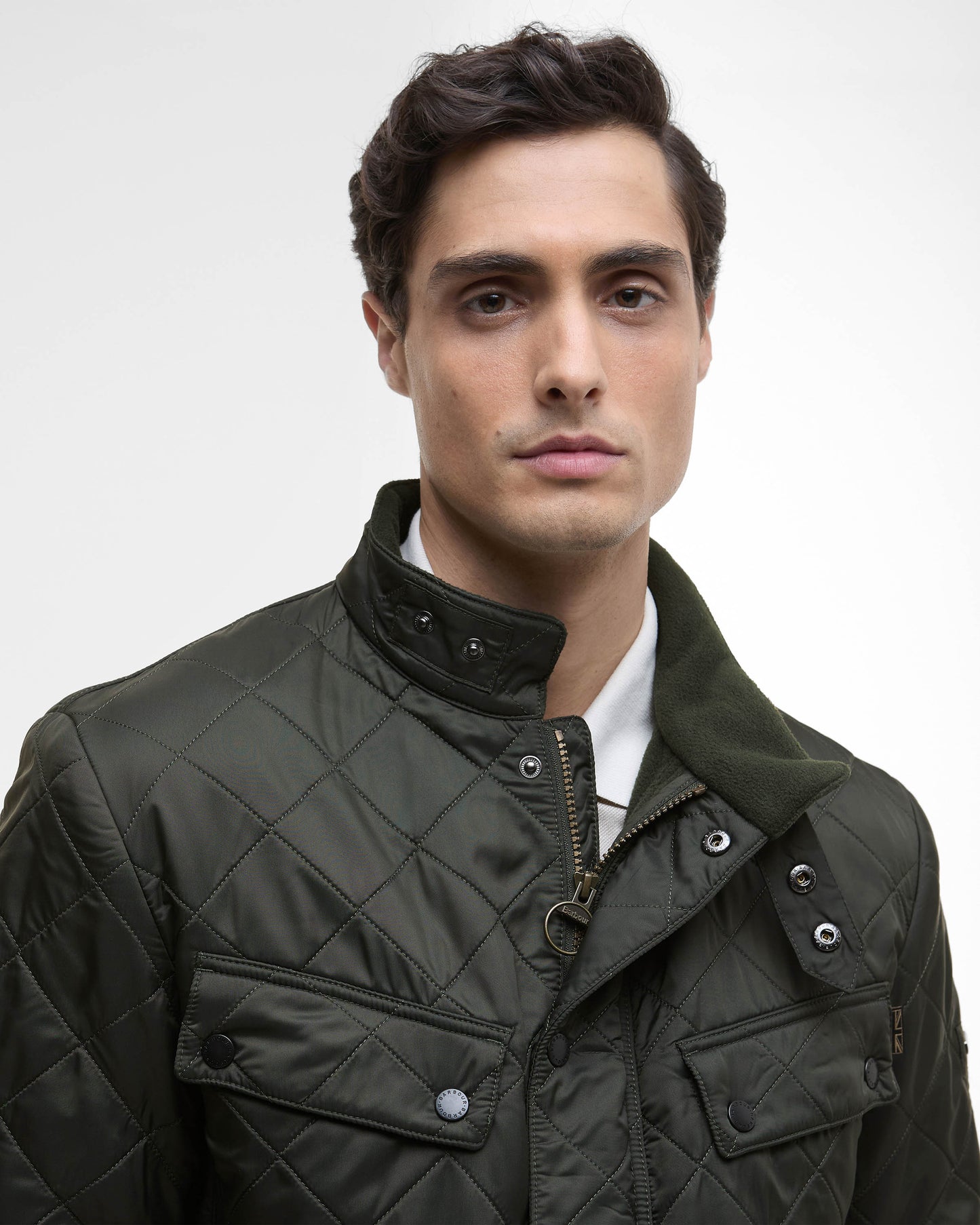 Barbour International Ariel Mens Polarquilt Jacket - Sage