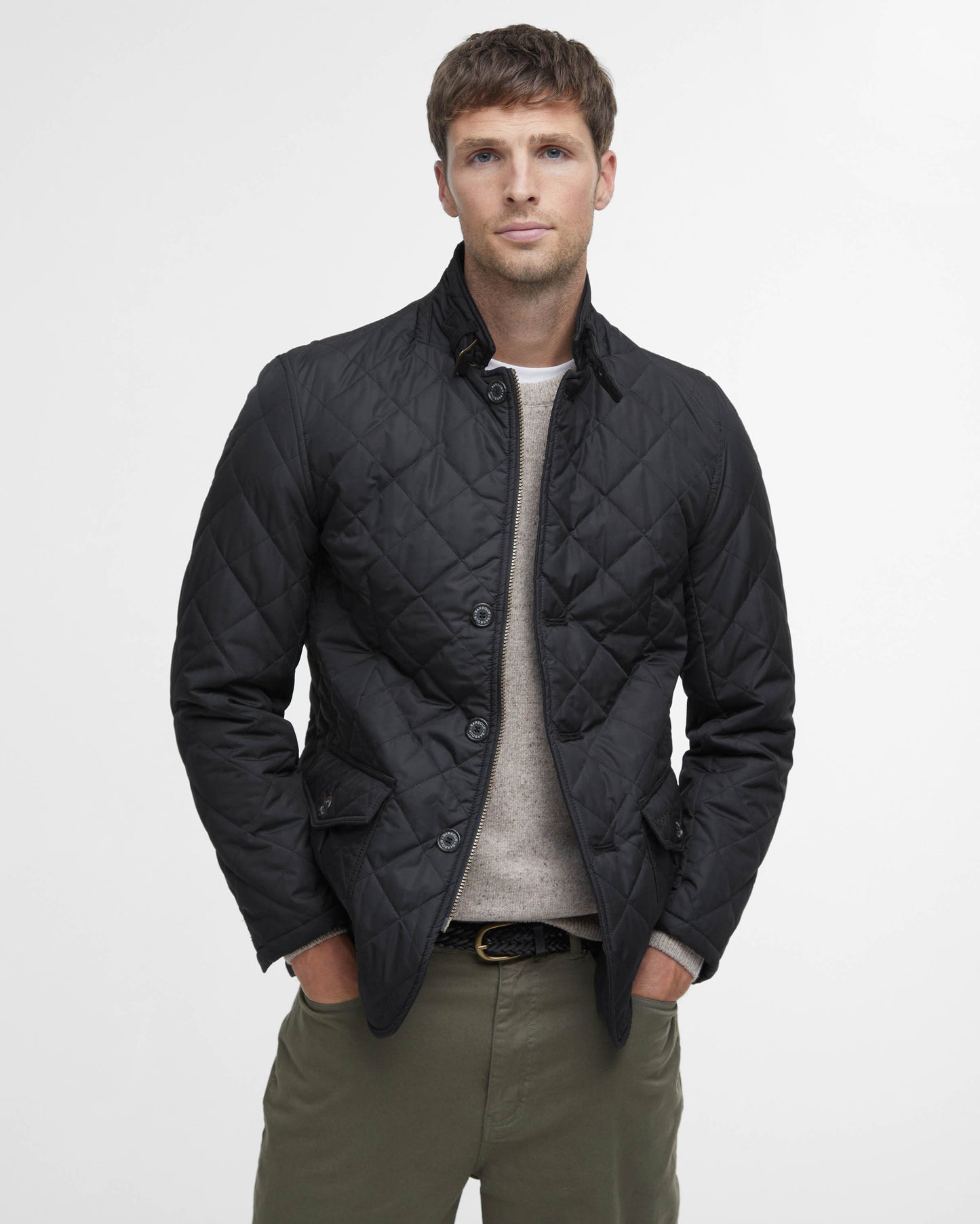 Barbour Lutz Mens Quilted Jacket - Black