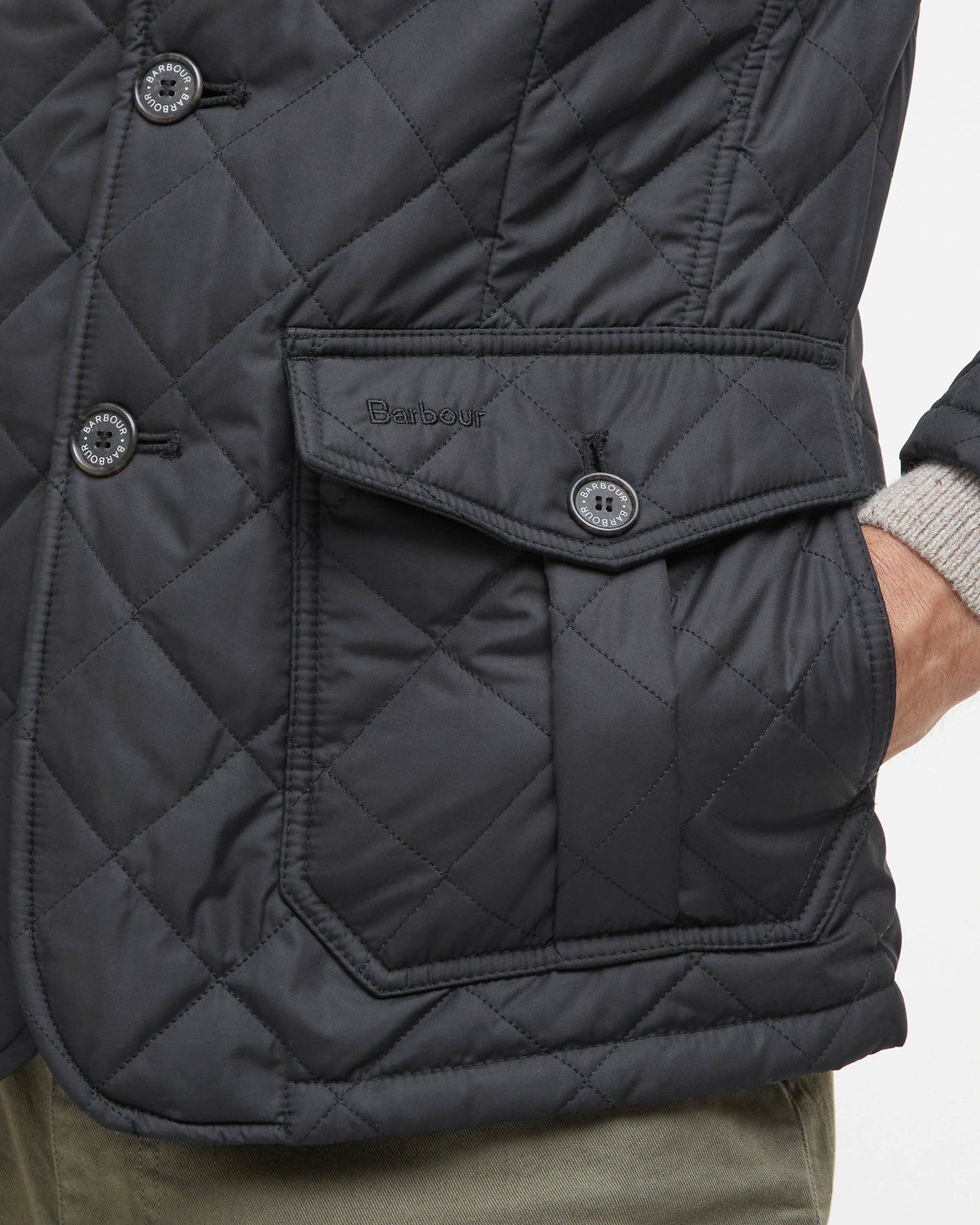 Barbour Lutz Mens Quilted Jacket - Black