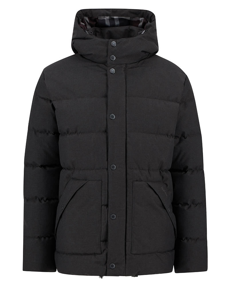 Barbour Brampton Mens Puffer Jacket - Charcoal/Midnight Oak