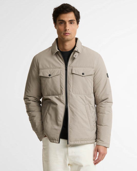 Barbour International Distill Mens Quilted Jacket - Concrete | CHO | Designer Mens Padded Jackets