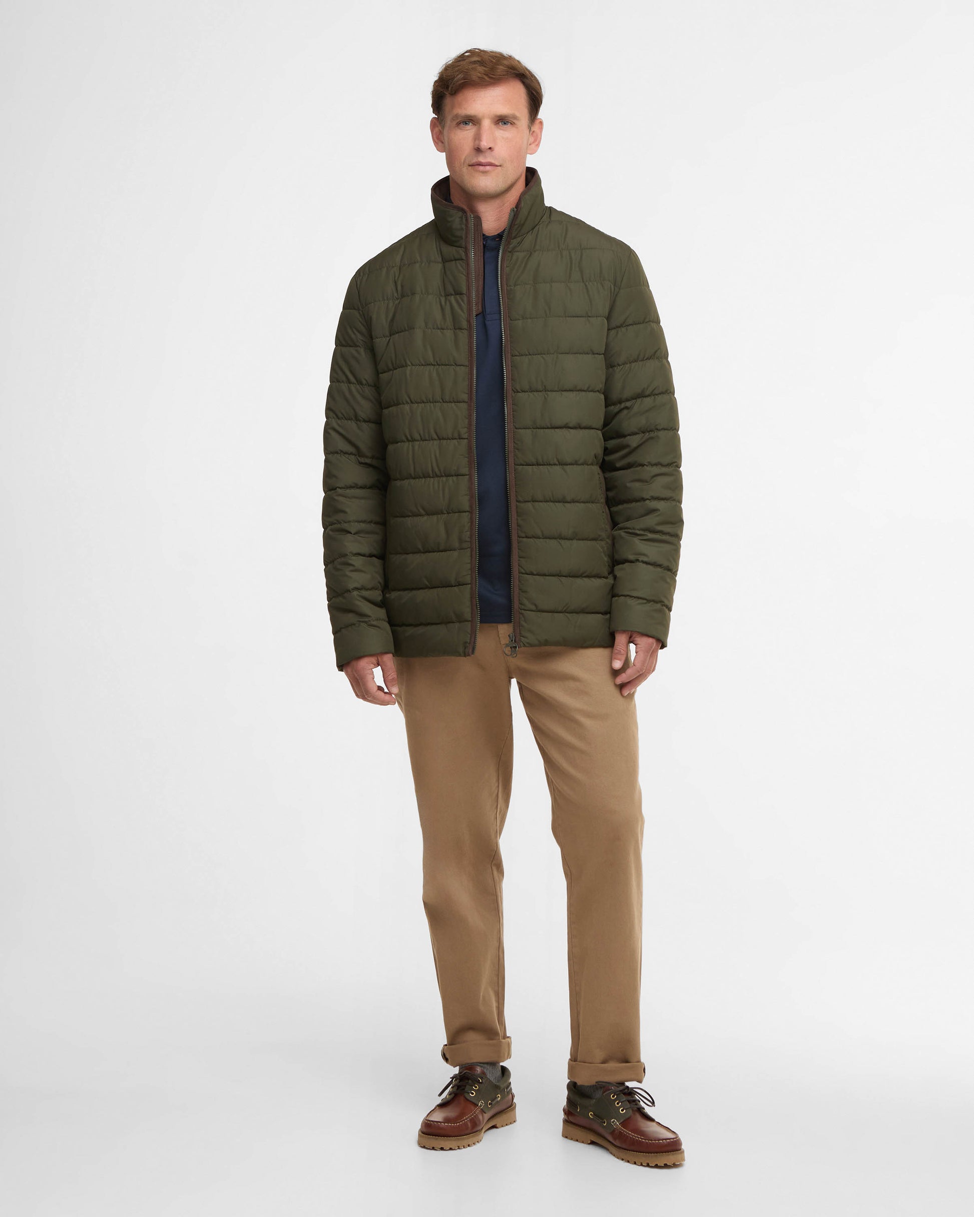 Barbour Broughton Mens Quilted Jacket - Olive | CHO | Designer Mens Padded Jackets