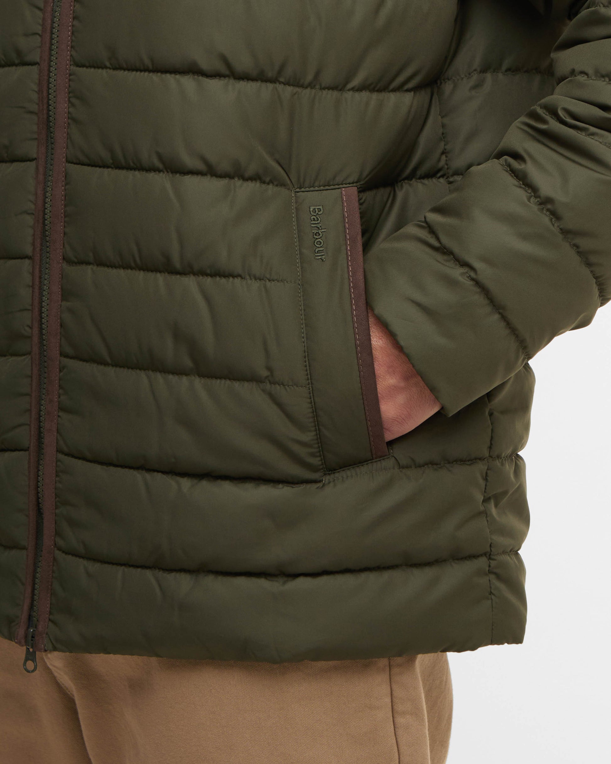Barbour Broughton Mens Quilted Jacket - Olive | CHO | Designer Mens Padded Jackets